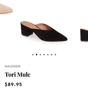 Halogen Black Suede Tori Mule. NIB